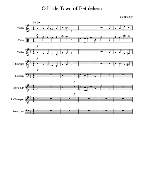 O little town of bethlehem – Misc Christmas O Little Town of Bethlehem