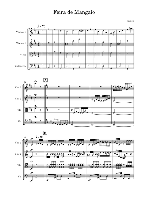 Feira de Mangaio – Sivuca Feira de Mangaio: Quarteto de Cordas