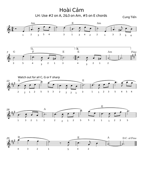 Hoài Cảm – Cung Tiến