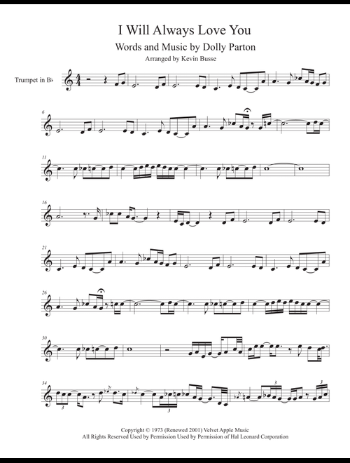I Will Always Love You (Arr. Kevin Busse) - Whitney Houston (Trumpet Solo)