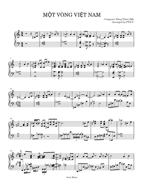 Một Vòng Việt Nam - Đông Thiên Đức || Arranged by PYN-V