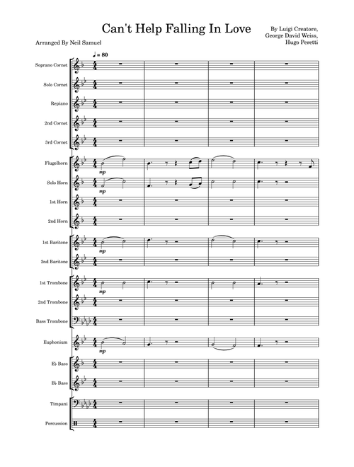 Can't Help Falling In Love (Arr. Neil Samuel) - Elvis Presley (Brass Band)