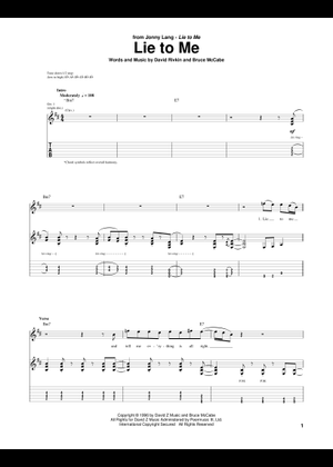 Jonny Lang: Lie to Me楽譜　絶版 Free Lie To Me by Jonny Lang sheet music | Download PDF or