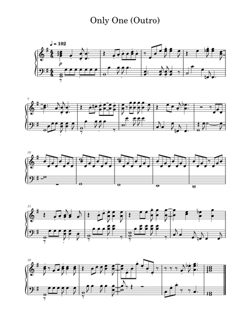 Only One (Piano Outro) – Kanye West