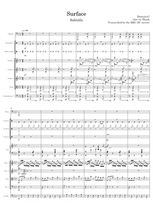 Dimrain Surface Surface β Dimrain47 (orchestrated by PlayerHD) Sheet Music for Piano ...