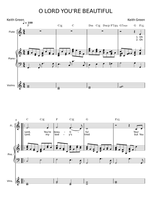 O Lord, You're Beautiful - Keith Green