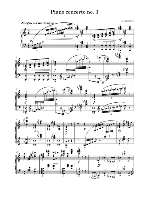 Piano Concerto No.3mvt 3, Op.26 – Sergei Prokofiev