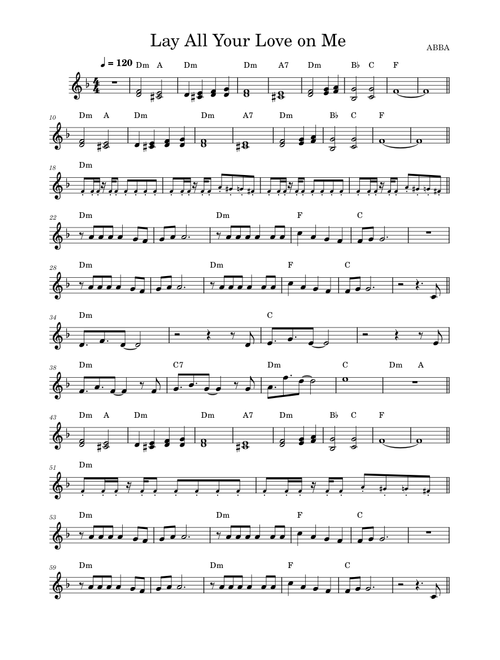 Lay All your Love on Me - ABBA