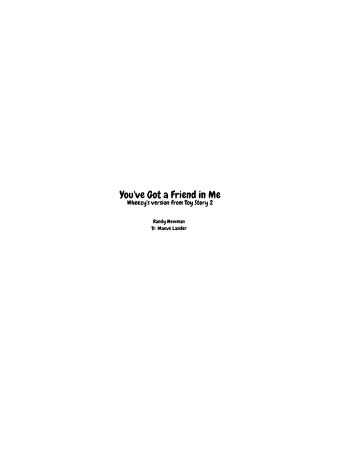 You've Got a Friend in Me (Wheezy's Version, Big Band) - Randy Newman
