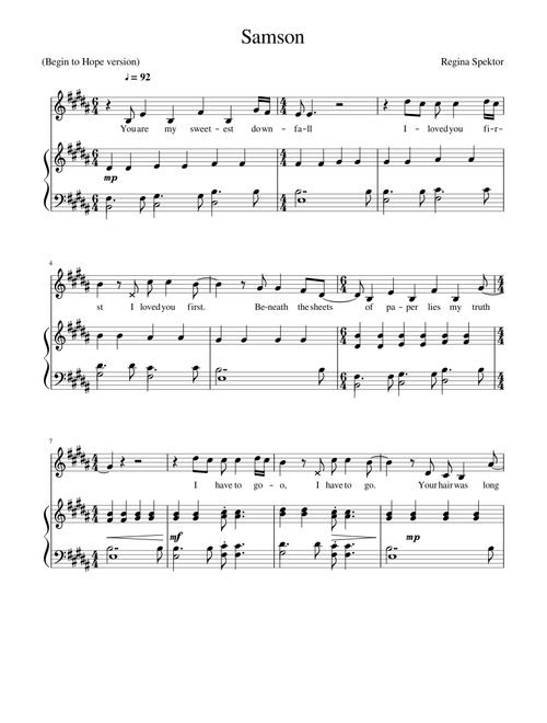 Samson - Regina Spektor