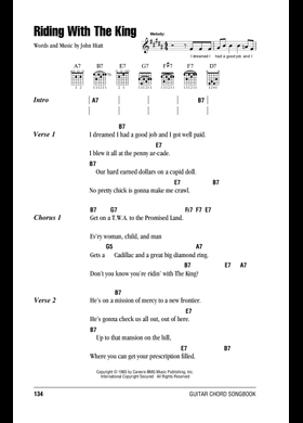 Free Riding With The King by Eric Clapton sheet music