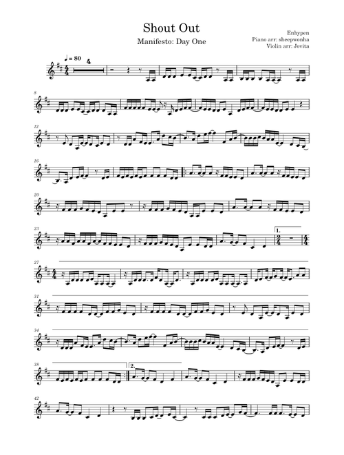 Shout Out (Enhypen) violin