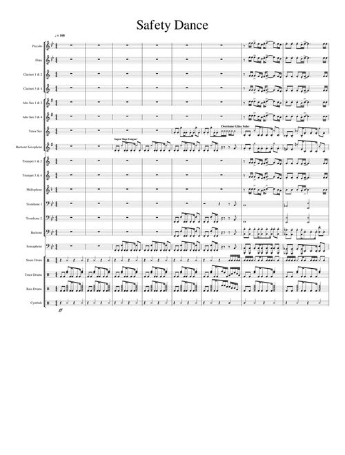 Safety Dance- Marching band Arrangment