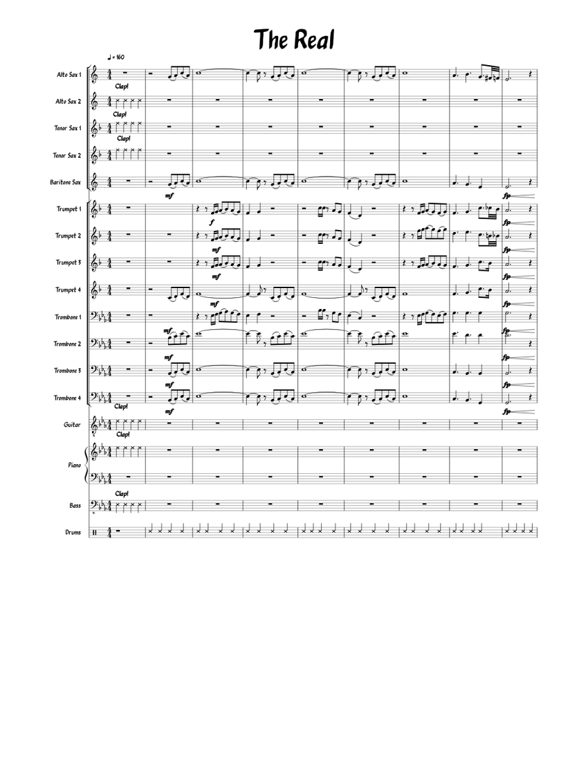 The Real Sheet music for Piano, Trombone, Saxophone alto, Saxophone ...