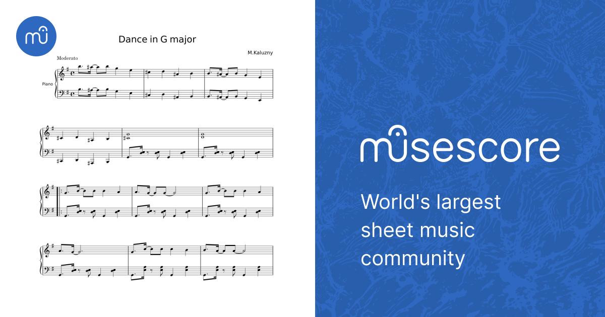 Dance in G major Sheet Music for Piano (Solo) easy | MuseScore.com