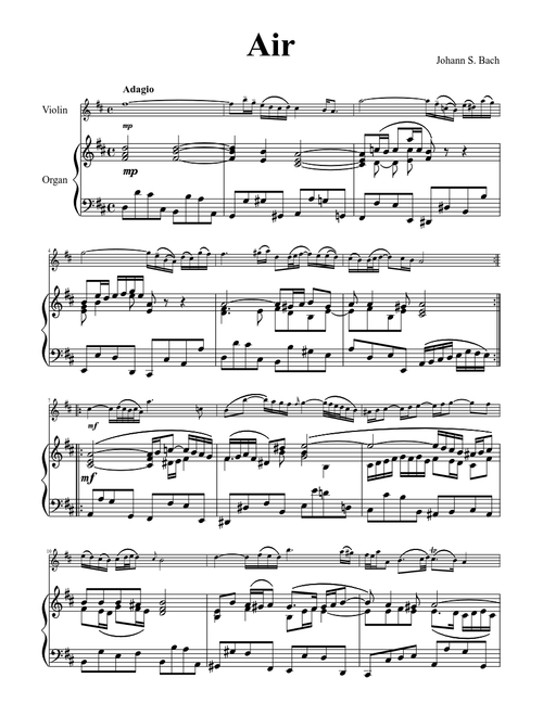 Air, orchestral suite nº3, Johan Sebastian Bach