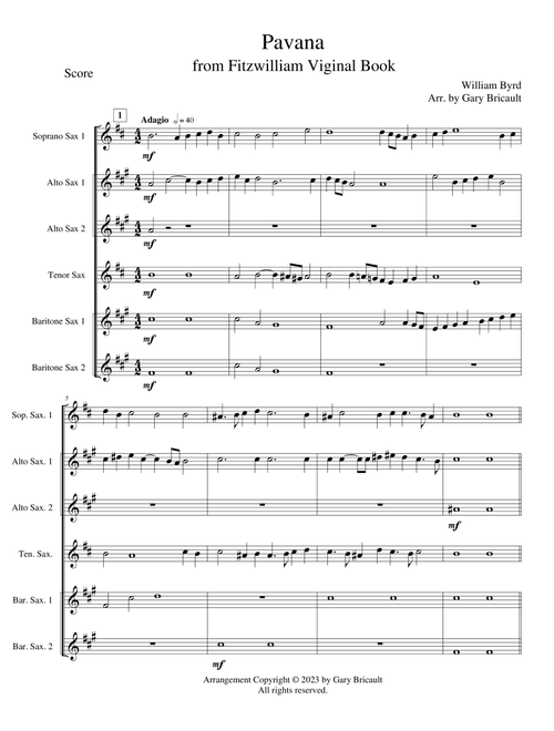 Pavana (Arr. Gary Bricault) - William Byrd (Woodwind Ensemble)