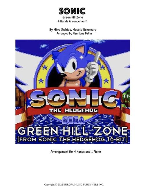 Up On The Green Hill From Sonic The Hedgehog Green Hill Zone (Arr. Henrique Pellin, Master in composition and arrangement, professional pianist...) - Dreams Come True (Piano Duet)