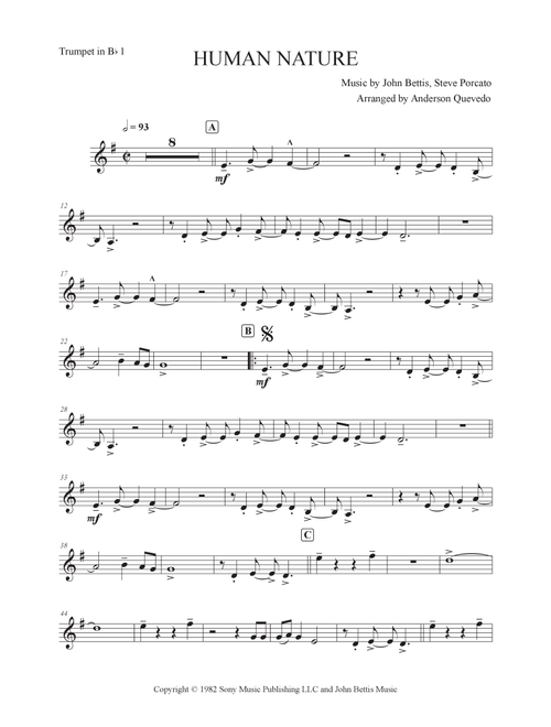 Human Nature (Arr. Anderson Quevedo) - Michael Jackson (Trumpet Solo)