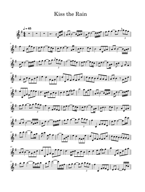 Kiss the Rain G major