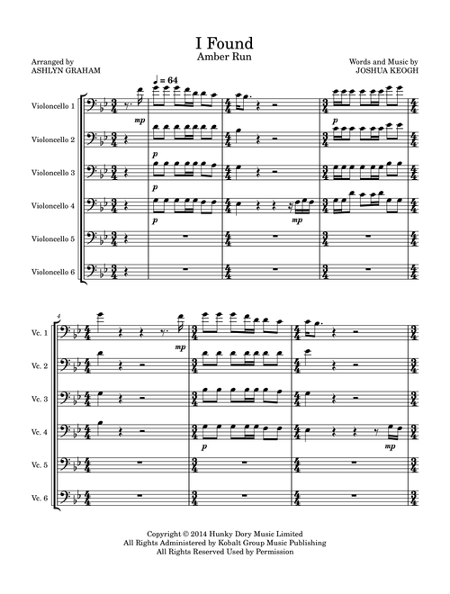 I Found (Arr. Ashlyn Graham) - Amber Run (String Ensemble)