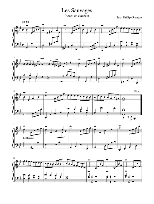 J. Ph. Rameau: Les Sauvages