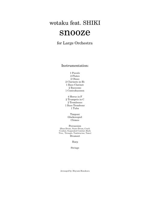 snooze [wotaku feat. SHIKI]