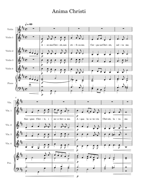 Anima Christi – Marco Frisina Anima Christi – For Violins or Sopranos