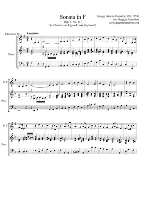 Sonata in F major, HWV 370 – George Frideric Handel G.F. Sonata in F major, HWV 370 – George Frideric Handel G.F.