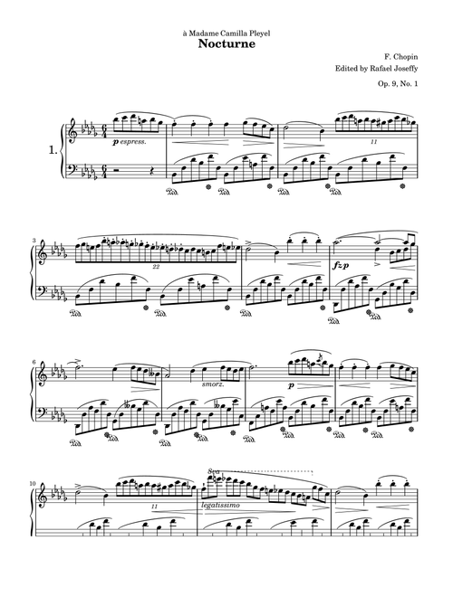 Nocturne No. 1 in B-flat minor (Arr. Theresa) - Frédéric Chopin (Piano Solo)
