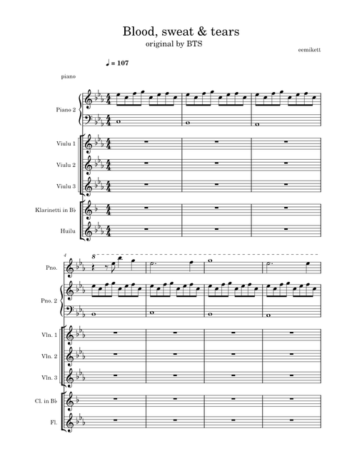Blood sweat and tears – BTS (small orchestra version)
