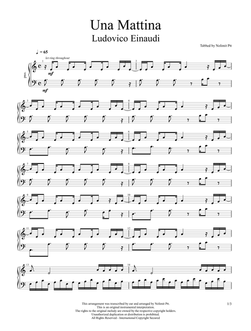 Una Mattina - Lüdovico Einaudi (Piano Solo)