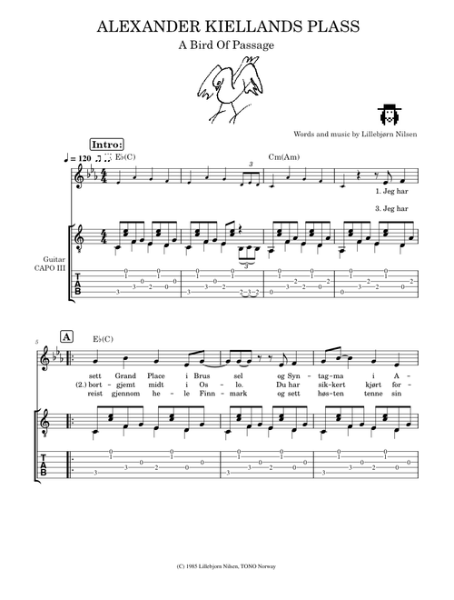 ALEXANDER KIELLANDS PLASS - A Bird Of Passage - Lillebjorn Nilsen