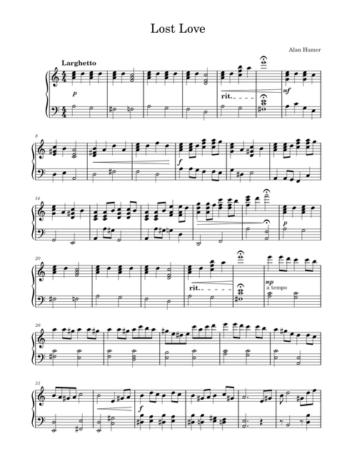 Lost Love - Alan Hamer