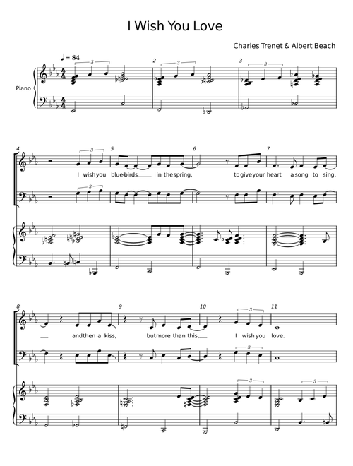 I Wish You Love - Charles Trenet
