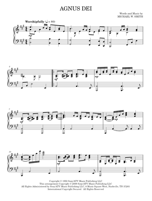 Agnus dei - Michael W. Smith (Piano Solo)