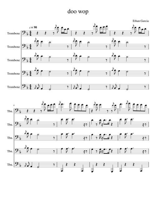doo wop trombone Fanfare