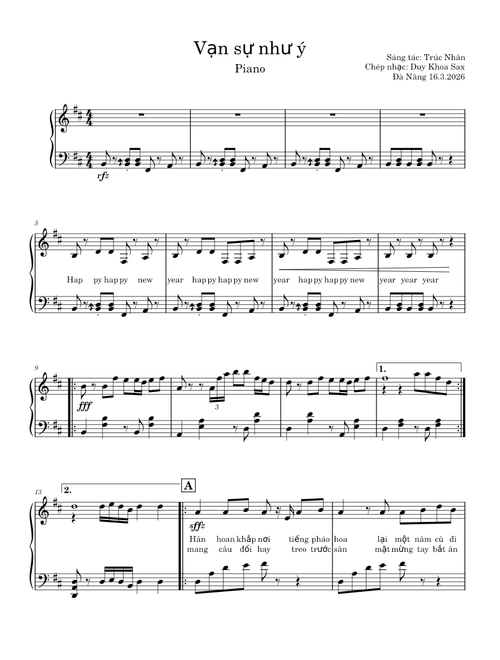 Vạn sự như ý – duy khoa sax