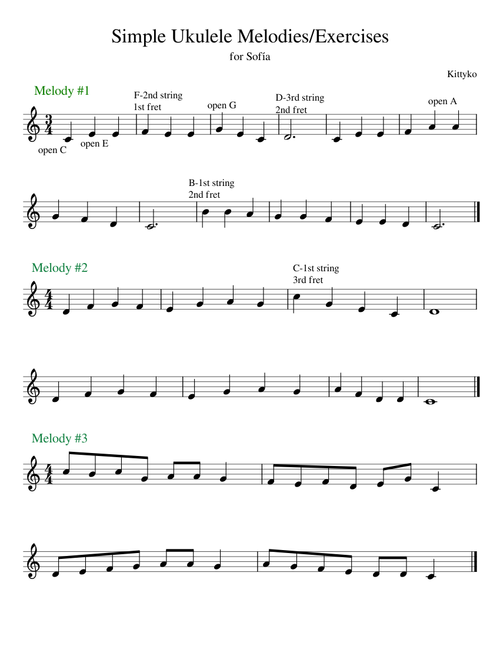 Simple Ukulele Melodies
