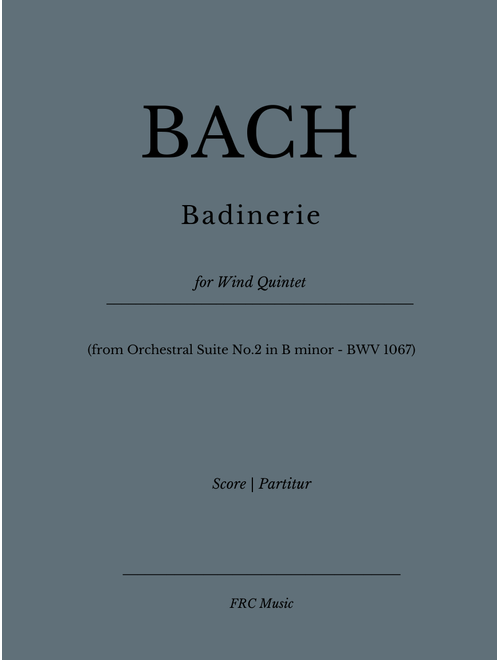 Badinerie - (from Orchestral Suite No.2 in B minor - BWV 1067 - for Wind Quintet) (Arr. Flavio Regis Cunha) - Johann Sebastian Bach (Large Ensemble)