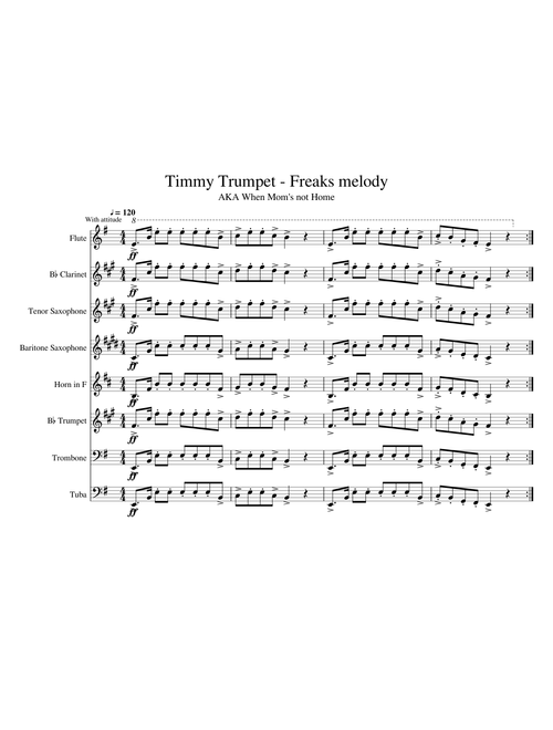 Timmy Trumpet Freaks melody