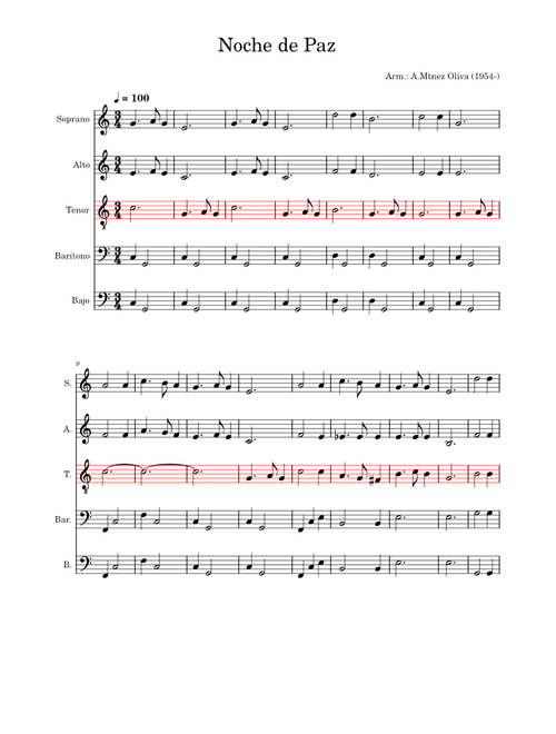 Noche de Paz – Villancicos Tenor