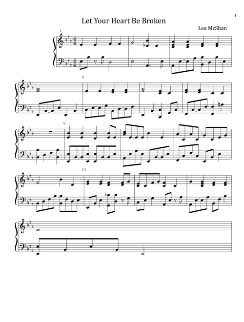 Let Your Heart Be Broken (Arr. Lea McShan) - Unknown (Piano Solo)