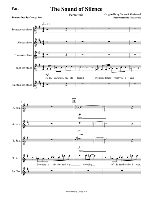 The sound of silence – Pentatonix