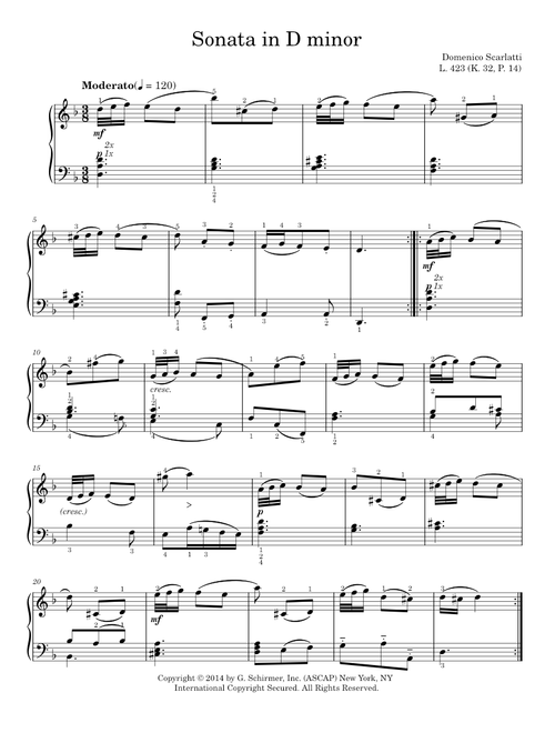 Sonata in D minor - Domenico Scarlatti (Piano Solo)