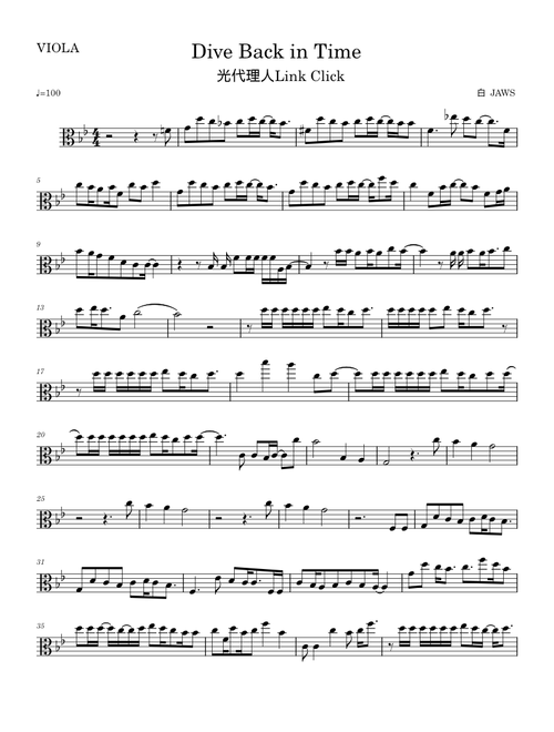 Dive Back In Time – 白鲨JAWS Dive Back in Time Link Click Viola Solo