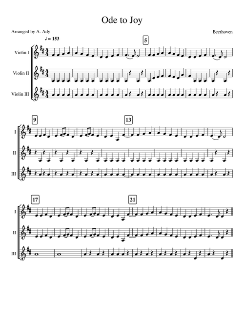 Ode To Joy - Ludwig van Beethoven