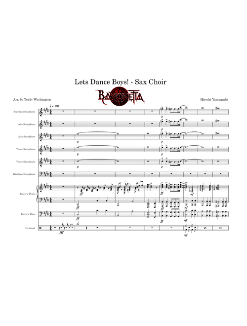 Lets Dance Boys – Hiroshi Yamaguchi Arr. By Teddy Washington