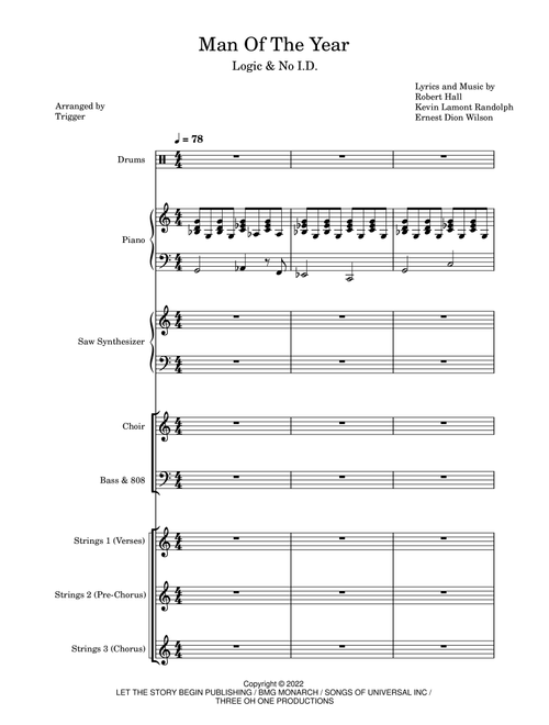 Man Of The Year (Arr. Trigger) - Logic (Small Ensemble)