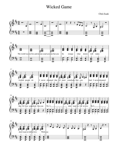 Wicked game – Isaak Chris